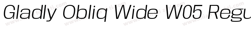 Gladly Obliq Wide W05 Regular字体转换